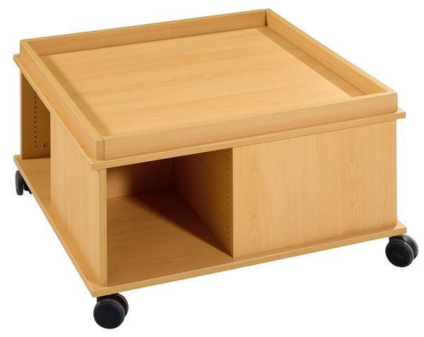 holz, beistelltisch, rollbarer tisch, untertisch, holzfarbe hell