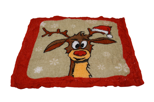 Weihnachtliche Decke, Rudolph, Rentier, Fell-Teppich, Dekorativ