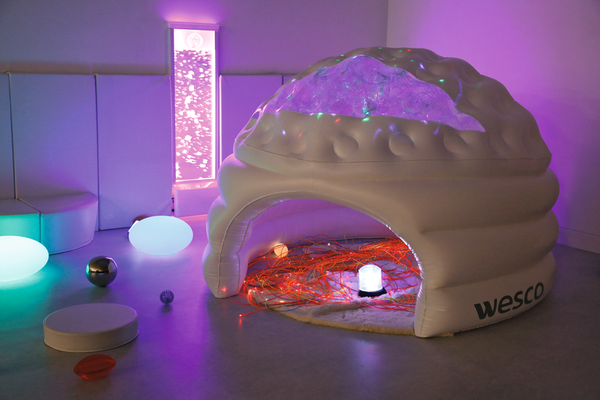 Lichter, Sessel, Lounge, Häuschen, Lichtinstallation