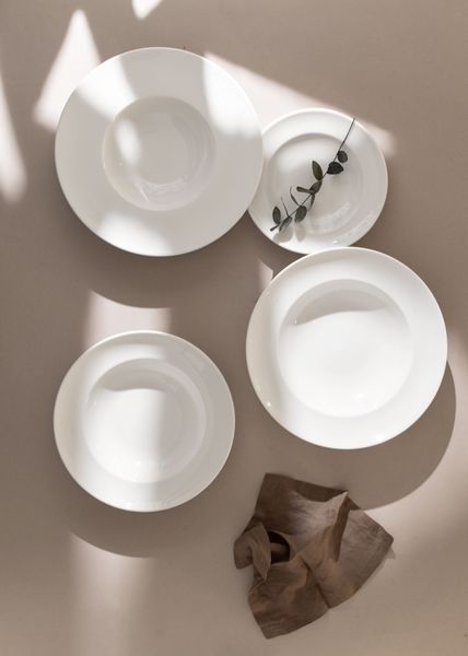 ID Fine Miro white Pastateller, 25 cm, 12 Stück