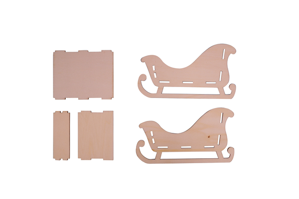 3D Schlitten-Bastelsets aus Holz, 15 cm Länge, 5 Stück (SONDERANGEBOT) 3D Schlitten-Bastelsets aus Holz, 15 cm Länge, 5 Stück (SONDERANGEBOT)