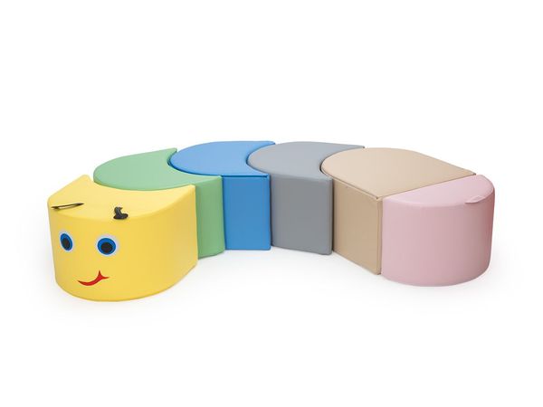Kissen, Treppenstufe, bunte Segmente, Gesichtsnachbildung, Kinder Spielzeug