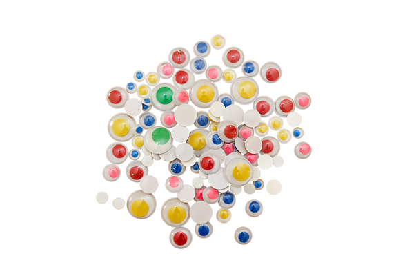 Wackelaugensortiment, 4 Designs, 9,5 - 19 mm, 500 Stück