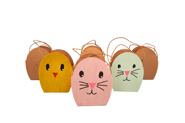 Ei-förmige Tasche aus Karton, 6 Stück Ei-förmige Tasche aus Karton, 6 Stück