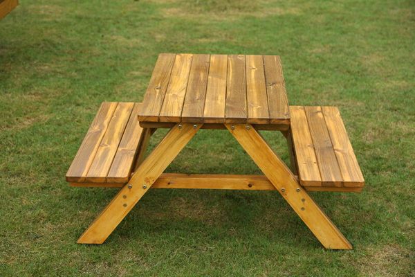 Holztisch, Picnic-Tisch, Holz, Garten, Faltbares