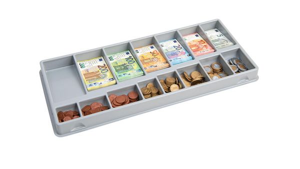 Kassenauflage, Geldkasten, Geldablage, Wertpapierfach, Geldscheine, Münzfach