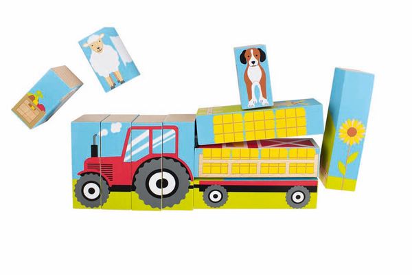 Blockpuzzle Farm, 10 Vorlagen, ab 3 Jahre Blockpuzzle Farm, 10 Vorlagen, ab 3 Jahre