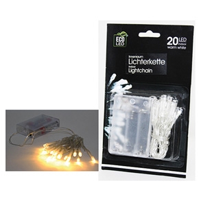 Lichterkette, LED, Weihnachtsdeko, Warmweiß, Kette mit Batterien