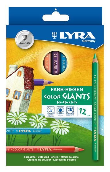LYRA Groove Dreikant-Buntstifte, mit Griffmulden, 12 Stück, Farbe wählbar