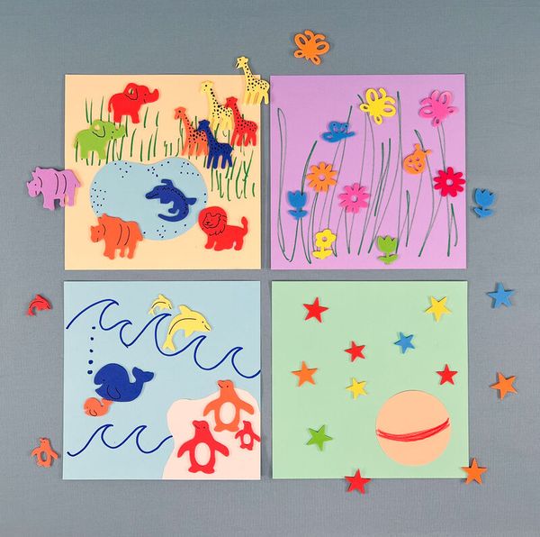 ELVIRAS Moosgummi Sternemix, 300 Stück ELVIRAS Moosgummi Sternemix, 300 Stück