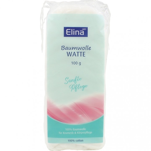 Baumwolle, Watte, Kosmetikpad, 100 g, Sanfte Pflege