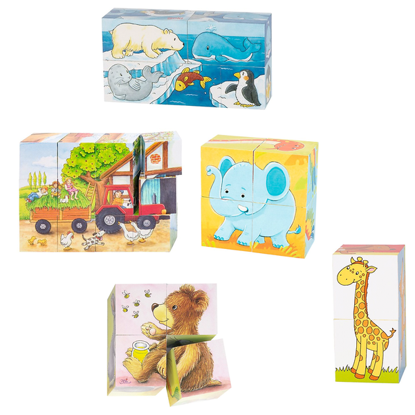 GOKI Würfelpuzzle 5er-Set, ab 3 Jahre GOKI Würfelpuzzle 5er-Set, ab 3 Jahre