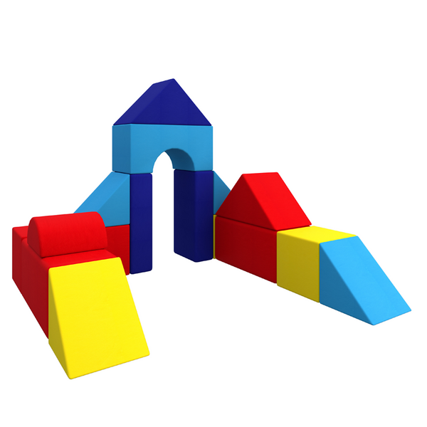 KITAEINKAUF Schaumstoff-Bausteine Happy Castle Set Midi, 16 Teile, Farbe wählbar