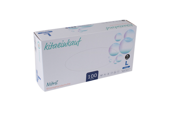 Handschuhe Nitril, puderfrei, Gr. L, 100 Stk., schwarz