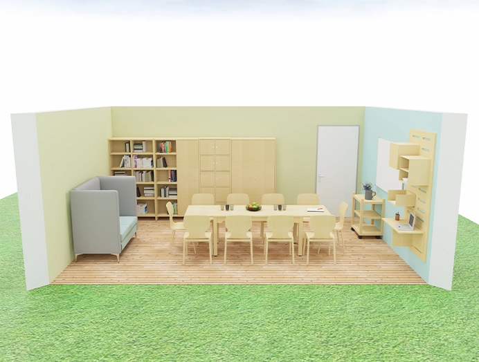 Darstellung eines Personalraumes in der Kita