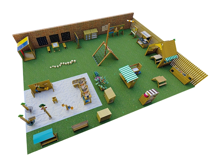 Darstellung einer Außenanlage von oben