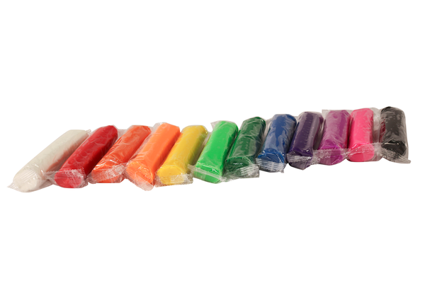 ELVIRAS Weiche Knete, die nicht eintrocknet, in 12 Farben sortiert, 1 kg