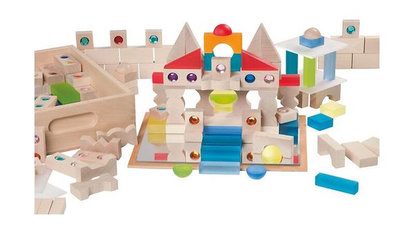 Holzbausteine, Bausteine, Konstruktionsspielzeug, Farben, Treppen