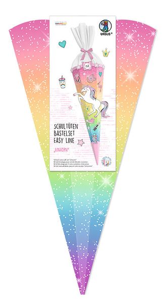 Schultüten-Bastelset Easy Line Einhorn, 68 cm, 1 Set 