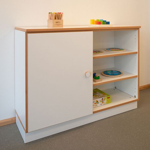 DECOR Regal mit Tür und Einlegeböden auf Rollen DECOR Regal mit Tür und Einlegeböden auf Rollen