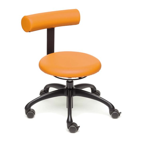 stuhl, bürostuhl, orange, rollen, drehstuhl