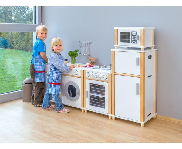 BETZOLD Kinderküche KiTa, 5 Teile, weiß, Gesamtlänge 162 cm