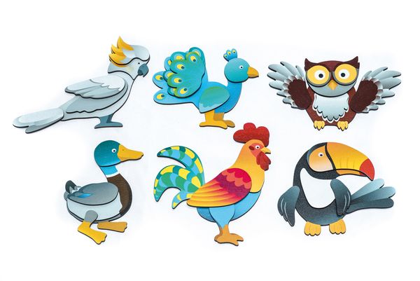 Magnetpuzzle Vögel, 6 Puzzle, ab 3 Jahre Magnetpuzzle Vögel, 6 Puzzle, ab 3 Jahre