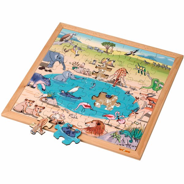 Puzzle, Tierwelt, Tier-Puzzle, Kinderpuzzle, Holzrahmen