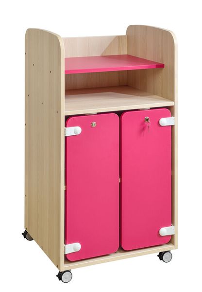 MATHOU Infoschrank G560 auf Rollen + Magnetisches Whiteboard