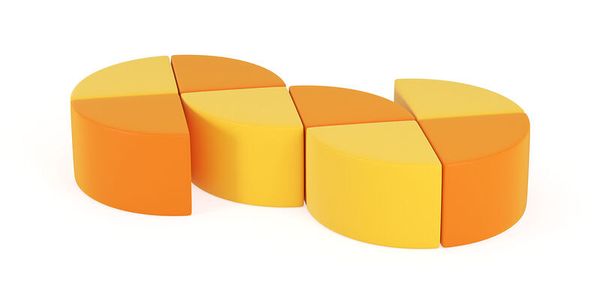 KITAEINKAUF Sitzpouf Viertelkreis, 8-teilig, Sitzhöhe 26 cm, Farbkombination wählbar