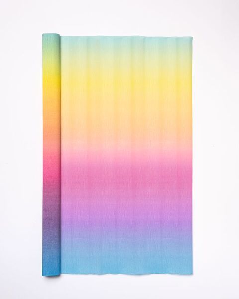 FOLIA Krepppapier, 50 x 250 cm, 10 Rollen, farbfest, Regenbogenfarben
