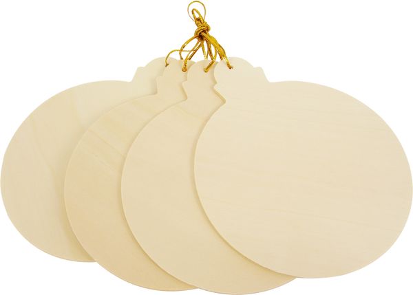 Holzanhänger "Christbaumkugel", 4er Set Holzanhänger "Christbaumkugel", 4er Set