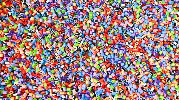 Bügelperlen Nachfüllpackung, Streifen-Mix, 10.000 Stück