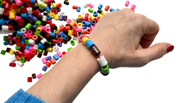 XL-Öko-Bügelperlen, 10 Farben, ca. 900 Stück