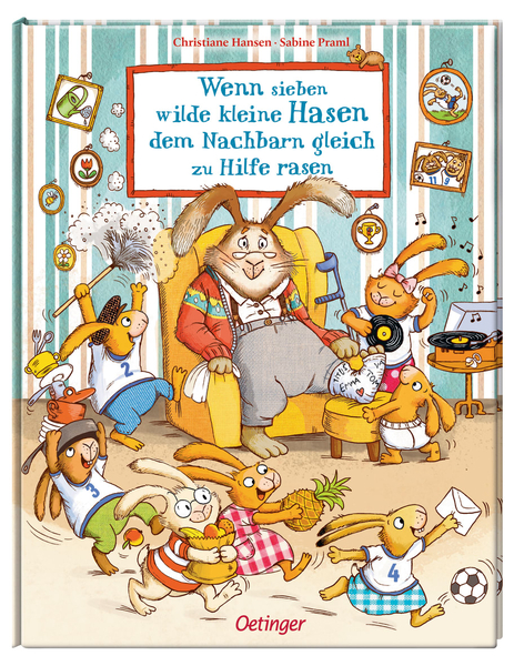 Wenn sieben wilde kleine Hasen dem Nachbarn gleich zu Hilfe rasen