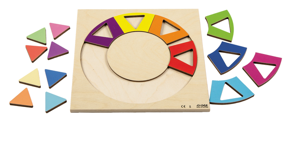 Reliefpuzzle Entdecke Farben und Formen, 2 Puzzle (8+16 Teile), ab 4 Jahre