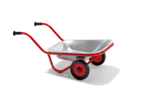 Kleinwagen, Schubkarre, Roter Rahmen, Metallwanne, Gartentasche