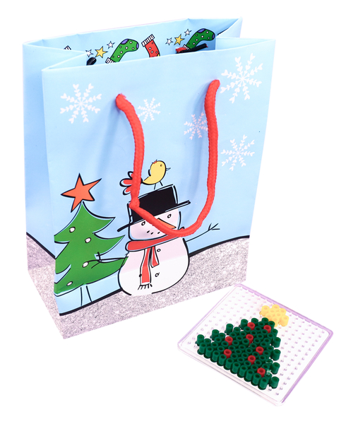 Weihnachtstragetasche mit Bügelperlenset im Weihnachtsmotiv, 6 Sets Weihnachtstragetasche mit Bügelperlenset im Weihnachtsmotiv, 6 Sets
