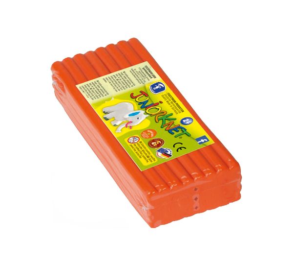 Knete, Modelliermasse, orange, Kinderknete, Knetmasse-Block