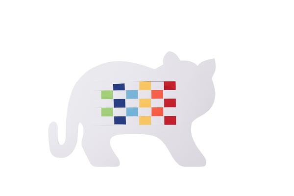 Katze, Puzzle, Farbwürfel, Tierfigur, Deko