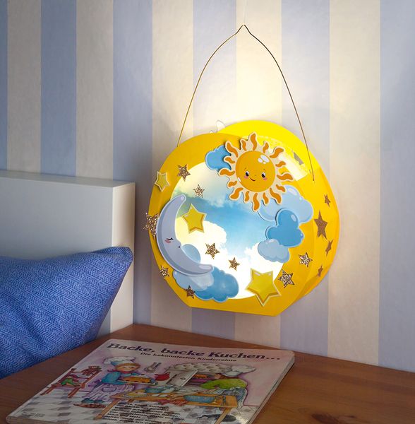 FOLIA Laternen-Bastelset inkl. LED Teelicht, Motiv wählbar, 25 x 22 x 1 cm, 1 Set