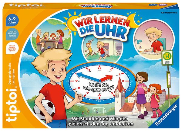 RAVENSBURGER tiptoi® Wir lernen die Uhr, 1 - 4 Spieler, ab 6 Jahre RAVENSBURGER tiptoi® Wir lernen die Uhr, 1 - 4 Spieler, ab 6 Jahre