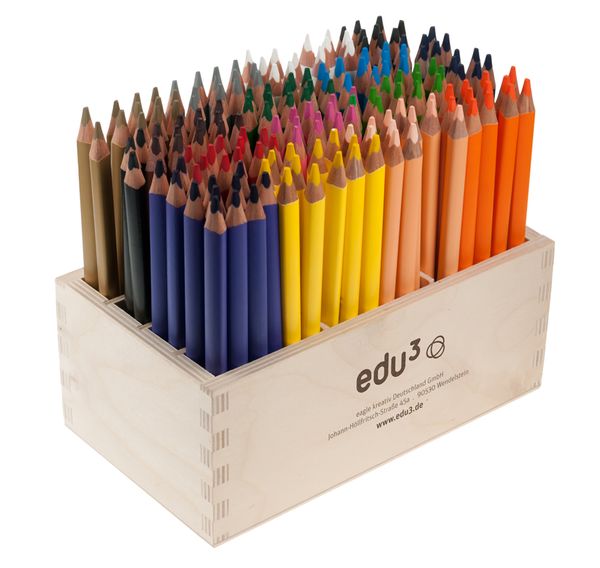 Buntstifte, Holzkiste, Farbenpallette, Bunt, Künstlerbedarf