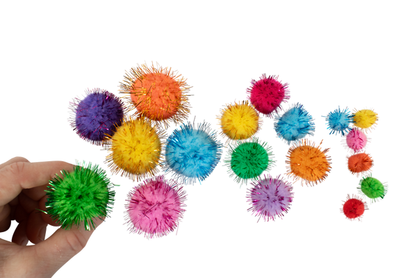 ELVIRAS Pompons Mix "glitzer"
