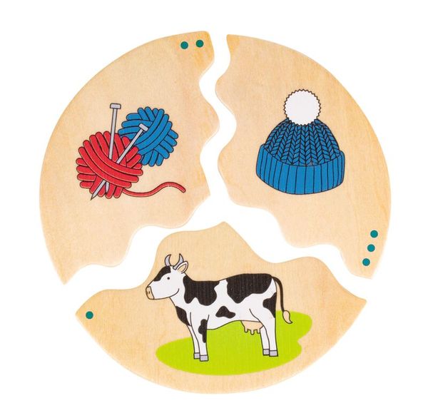 Nawito Puzzle - Herstellung, 10 Puzzles mit je 3 Teilen, ab 4 Jahre Nawito Puzzle - Herstellung, 10 Puzzles mit je 3 Teilen, ab 4 Jahre