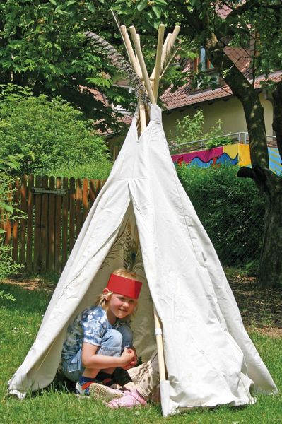 tipi, Spielzelt, Baumwolle, Außenbereich, Kinder