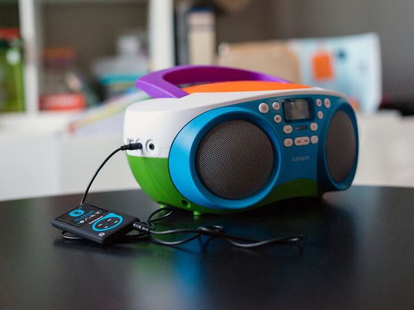 Boombox, Portables Radio, Lautsprecher, Buntes Design, Auto-/Transportaudio