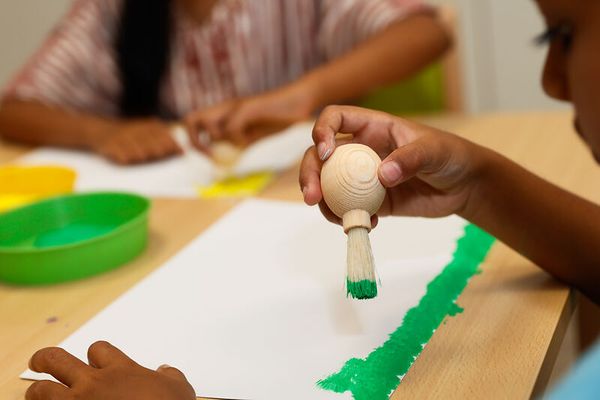 ELVIRAS Kugel-/Therapiepinsel für Kinder und Erwachsene Set mit Holzgriff, 3 Pinsel