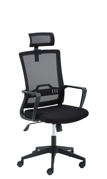 MAYER SITZMÖBEL Drehstuhl, schwarz, mit Kopfstütze MAYER SITZMÖBEL Drehstuhl, schwarz, mit Kopfstütze