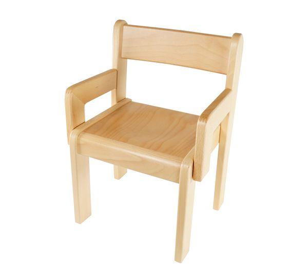 Holzstuhl, Kinderstuhl, Leicht, Naturholz, Kopfstütze